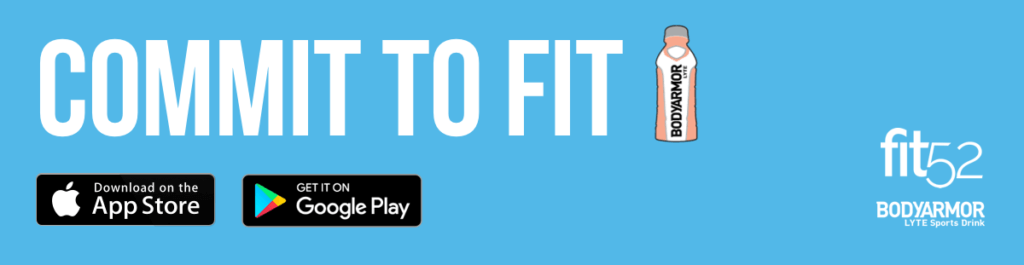 Banner showing the Commit to Fit path cover photo of Carrie Underwood, which will link to the fit52 app