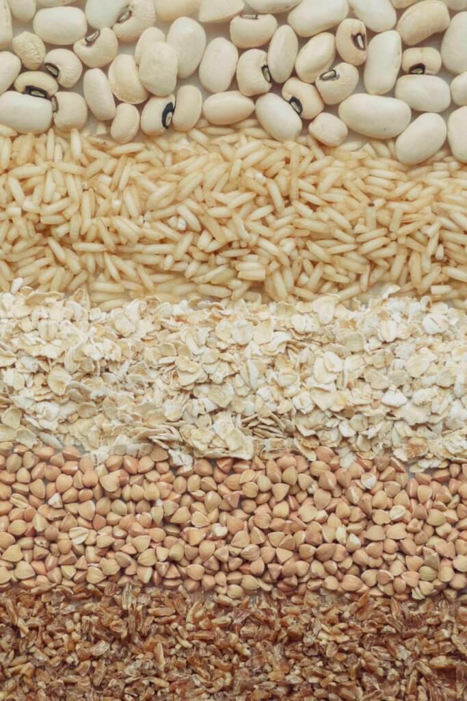 Whole grains are a great source of fibre for a balanced diet