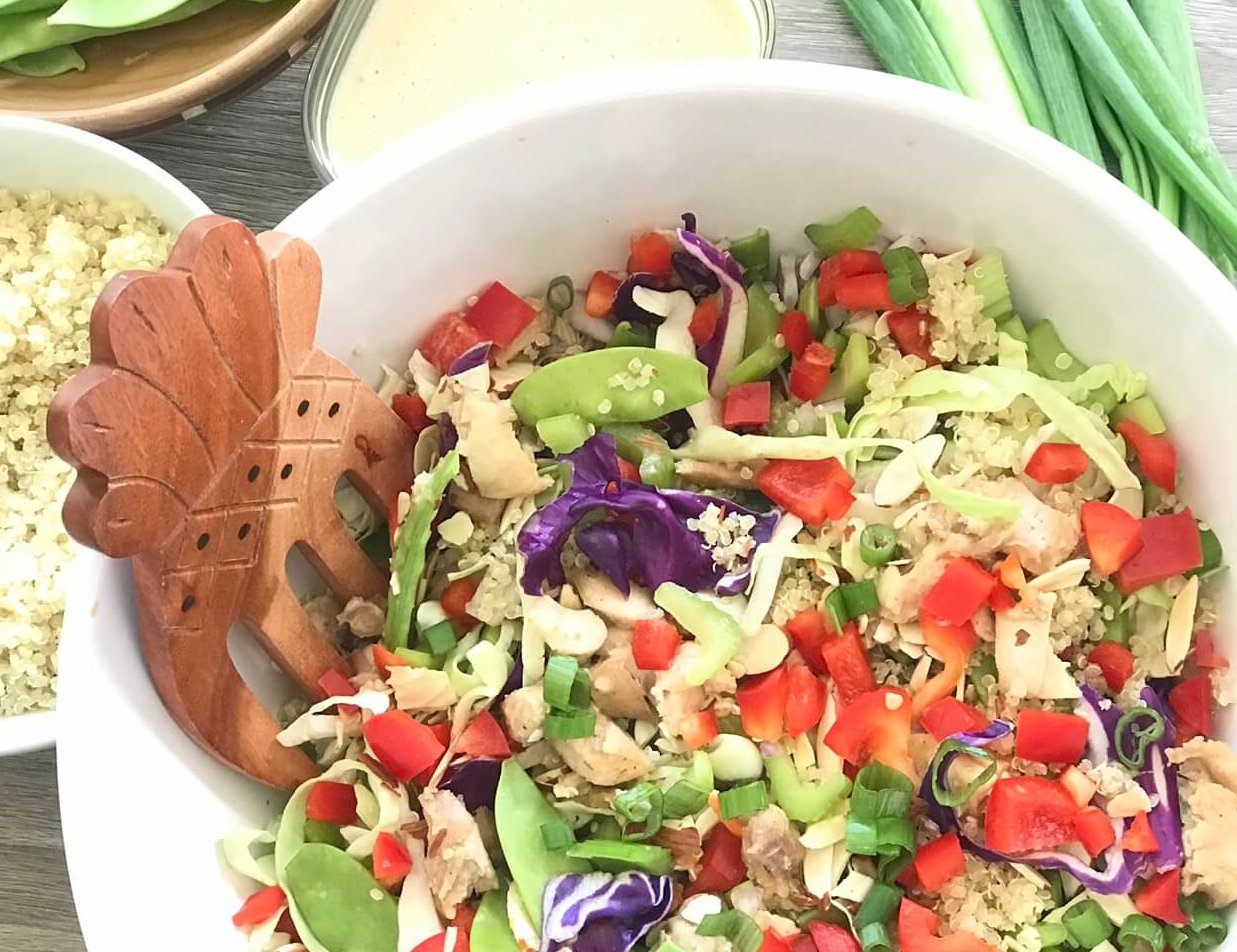 Rainbow Spiralized Cucumber Salad