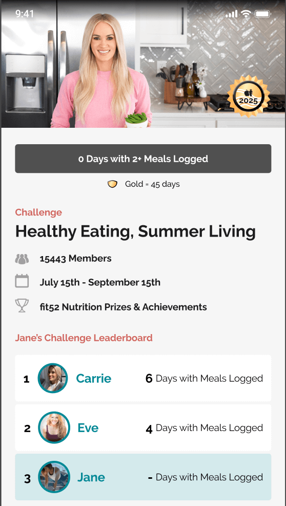 Health Eating, Summer Living Challenge
Carrie Underwood